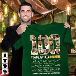 100 years of green bay packers t-shirt all over print for unisex