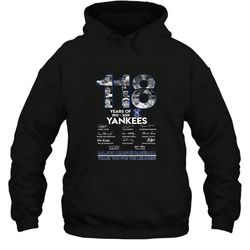 118 years of new york yankees thank you for the memories shirt hoodie