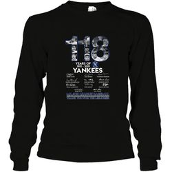 118 years of new york yankees thank you for the memories shirt long sleeve t-shirt