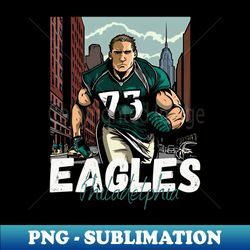 philadelphia eagles football player - cartoon style graphic design - beautiful artwork