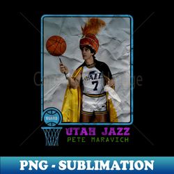 retro basketball cards 70s - pistol pete maravich - authentic vintage collection