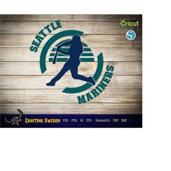 seattle baseball for cutting - svg, ai, png, cricut and silhouette studio