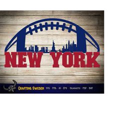 new york football city skyline for cutting & - svg, ai, png, cricut and silhouette studio