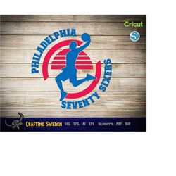 philadelphia basketball player for cutting & - svg, ai, png, cricut and silhouette studio