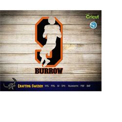 cincinnati quarterback joe burrow svg design - digital download