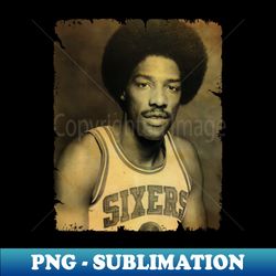 julius erving - vintage basketball design - unique sublimation file