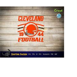 cleveland football digital design for cutting & sublimation - svg, ai, png, cricut and silhouette studio