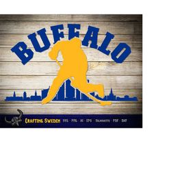 buffalo hockey skyline for cutting - svg, ai, png, cricut and silhouette studio