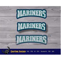 stylized mariners logo digital design - perfect for cricut, silhouette, and sublimation - available in three variants