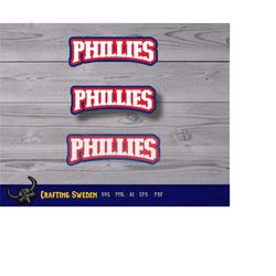 stylized phillies logo digital design - perfect for cricut, silhouette, and sublimation - available in three variants