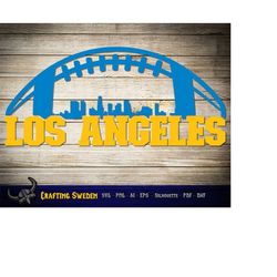 los angeles football city skyline for cutting - svg, ai, png, cricut and silhouette studio