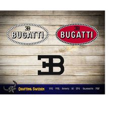 bugatti logo for cutting & - svg, ai, png and silhouette studio