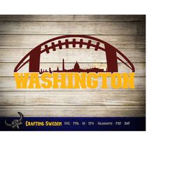 washington football city skyline for cutting & - svg, ai, png, cricut and silhouette studio