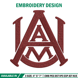 alabama a&m bulldogs embroidery design, alabama a&m bulldogs embroidery, logo sport embroidery, ncaa embroidery.