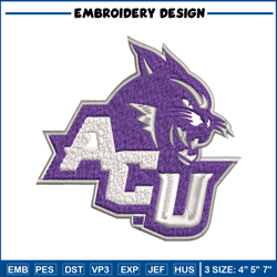 abilene christian wildcats embroidery design, abilene christian wildcats embroidery, sport embroidery, ncaa embroidery.