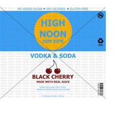 high noon black cherry png only