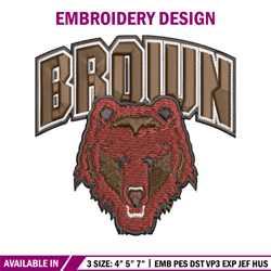 brown bears embroidery design, brown bears embroidery, logo sport, sport embroidery, ncaa embroidery.