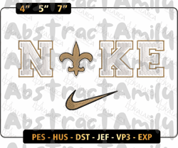 nike nfl new orleans saints logo embroidery design, nike nfl logo sport embroidery machine design, famous football team embroidery design, football brand embroidery, pes, dst, jef, files