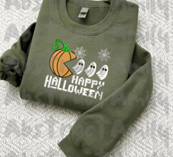pumpkin halloween embroidery file, scary pumpkin embroidery design, happy halloween embroidery machine file