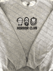 creepy movie embroidery file, halloween movie club embroidery design, horror club embroidery design, embroidery files