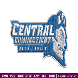 central connecticut blue devils embroidery design, logo embroidery, logo sport, sport embroidery, ncaa embroidery.