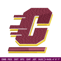 central michigan chippewas embroidery design, central michigan chippewas embroidery, logo embroidery, ncaa embroidery.