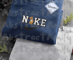 nike x simba and nala, brand embroidered sweatshirt, inspired brand embroidered sweatshirt, brand embroidered hoodie, inspired brand embroidered crewneck, brand embroidered gift