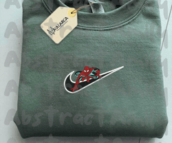 nike x spider man embroidered sweatshirt, inspired brand embroidered sweatshirt, brand embroidered hoodie, inspired brand embroidered crewneck, brand embroidered gift
