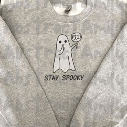 stay spooky embroidery machine design, spooky boo embroidery design, cute spooky halloween embroidery design