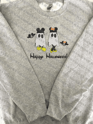 halloween cartoon mouse embroidery design, happy halloween embroidery design, creepy bats embroidery file, cute ghost embroidery pattern, spooky machine embroidery design