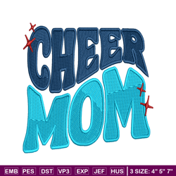 cheer mom logo embroidery design, cheer mom logo embroidery, embroidery file, logo design, logo shirt, digital download