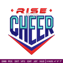 cheer rise logo embroidery design, cheer rise logo embroidery, embroidery file, logo design, digital download.