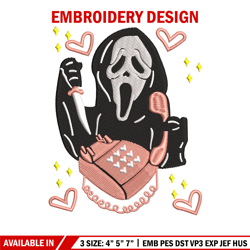 ghost horror embroidery design, ghost embroidery, emb design, embroidery shirt, embroidery file, digital download