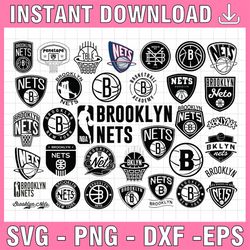 34 files nba brooklyn nets, brooklyn svg, net svg, basketball academy, broklyn svg,basketball svg,nba svg, nba svg, bask