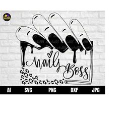 leopard nail boss svg, nail boss svg, nail tech svg, nails svg, nails svg, nail art, nails wall art, nails tumbler, wome