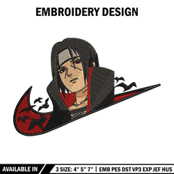 itachi uchiha nike embroidery design, naruto embroidery, nike design, anime design, anime shirt, digital download