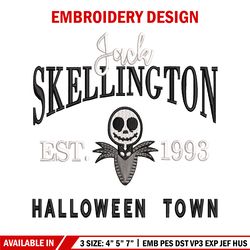 jack skellington embroidery design, jack skellington embroidery, halloween design, embroidery file, digital download.