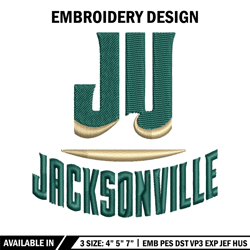 jacksonville dolphins embroidery design, jacksonville dolphins embroidery, logo sport, sport embroidery, ncaa embroidery