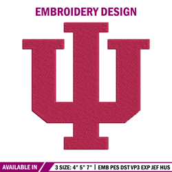 indiana hoosiers embroidery design, indiana hoosiers embroidery, logo sport, sport embroidery, ncaa embroidery.