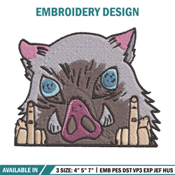 inosuke boar embroidery design, inosuke embroidery, anime design, embroidery shirt, embroidery file,digital download