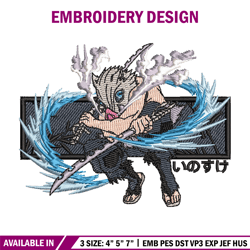 inosuke frame embroidery design, inosuke embroidery, anime design, embroidery shirt, embroidery file,digital download