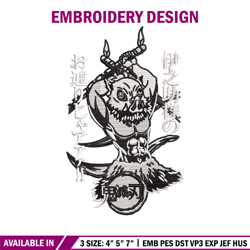 inosuke hashibira embroidery design, inosuke embroidery, anime design,embroidery shirt,embroidery file, digital download