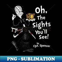 creepy cute childrens book horror - png transparent sublimation digital download - oh the sights youll see