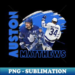 Vintage Auston Matthews NHL Player - Retro 90s Sublimation PNG Digital Download