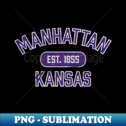 manhattan kansas - vintage purple athletic sublimation download - high-resolution png