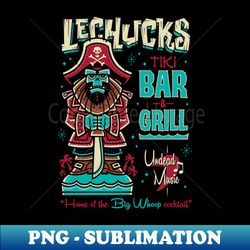 monkey island retro ghost pirate - lechucks tiki bar - png digital download sublimation file