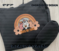 spooky halloween embroidery file, trick or treat embroidery machine design, stay spooky embroidery design