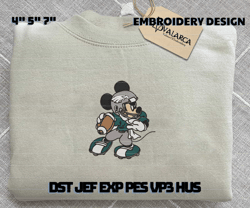 nfl philadelphia eagles mickey embroidery design, nfl football logo embroidery design, famous football team embroidery design, football embroidery design, pes, dst, jef, files