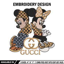 mickey couple gucci embroidery design,mickey embroidery, embroidery file, embroidery shirt, emb design, digital download
