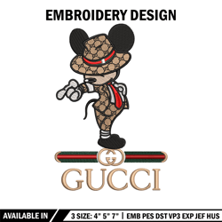 mickey gucci embroidery design, mickey embroidery, embroidery file, embroidery shirt, emb design, digital download